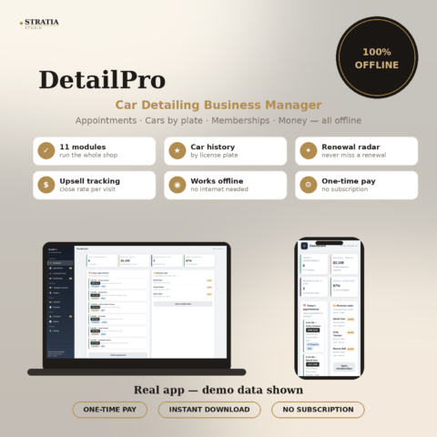 DetailPro: Car Detailing Business Manager