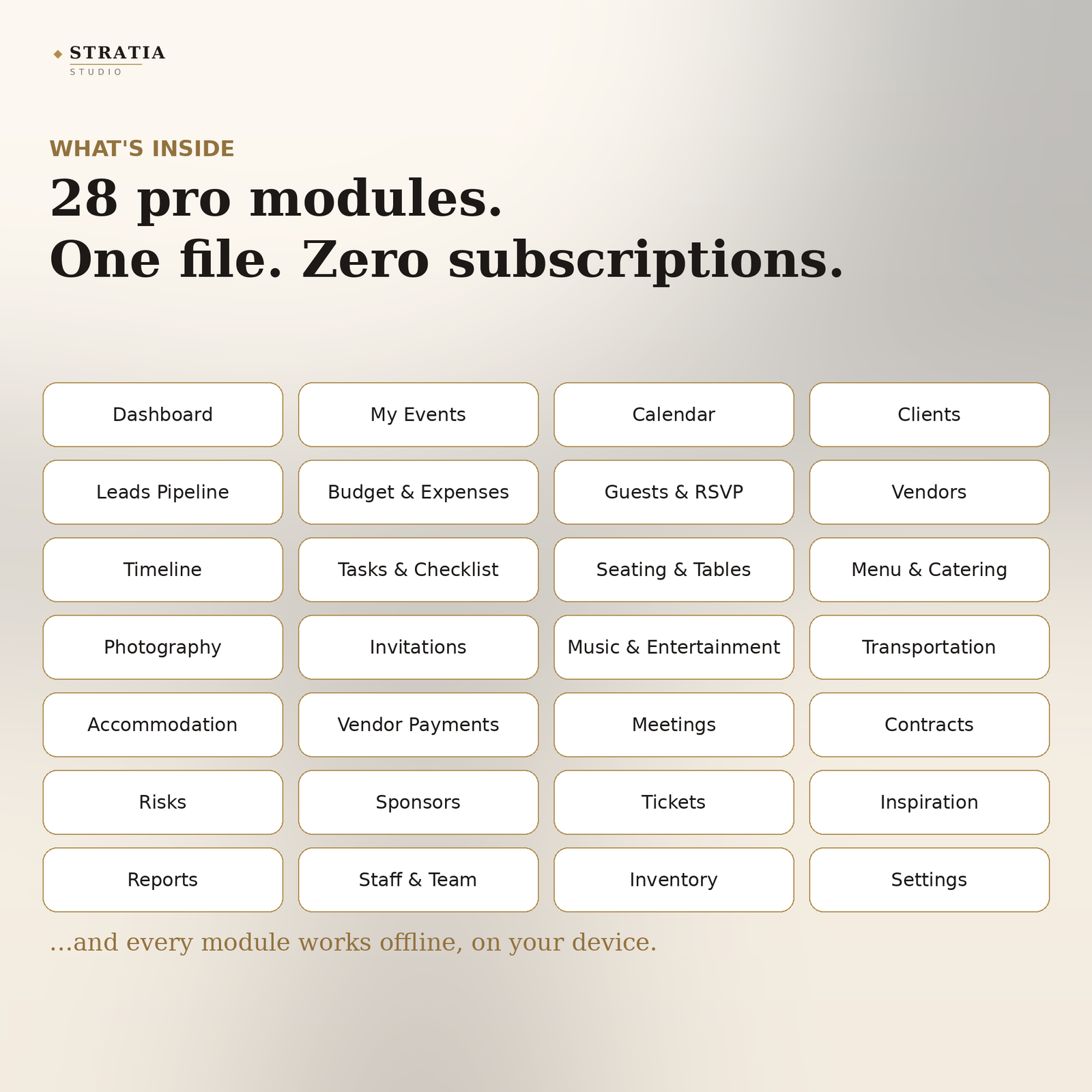 Event Planner Pro — Agency Edition 28-Module Offline Event Management System - Image 3