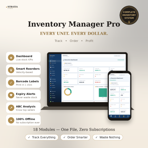 Inventory Manager Pro — Offline Inventory Software: Stock Control, Smart Purchasing & Profit Analytics