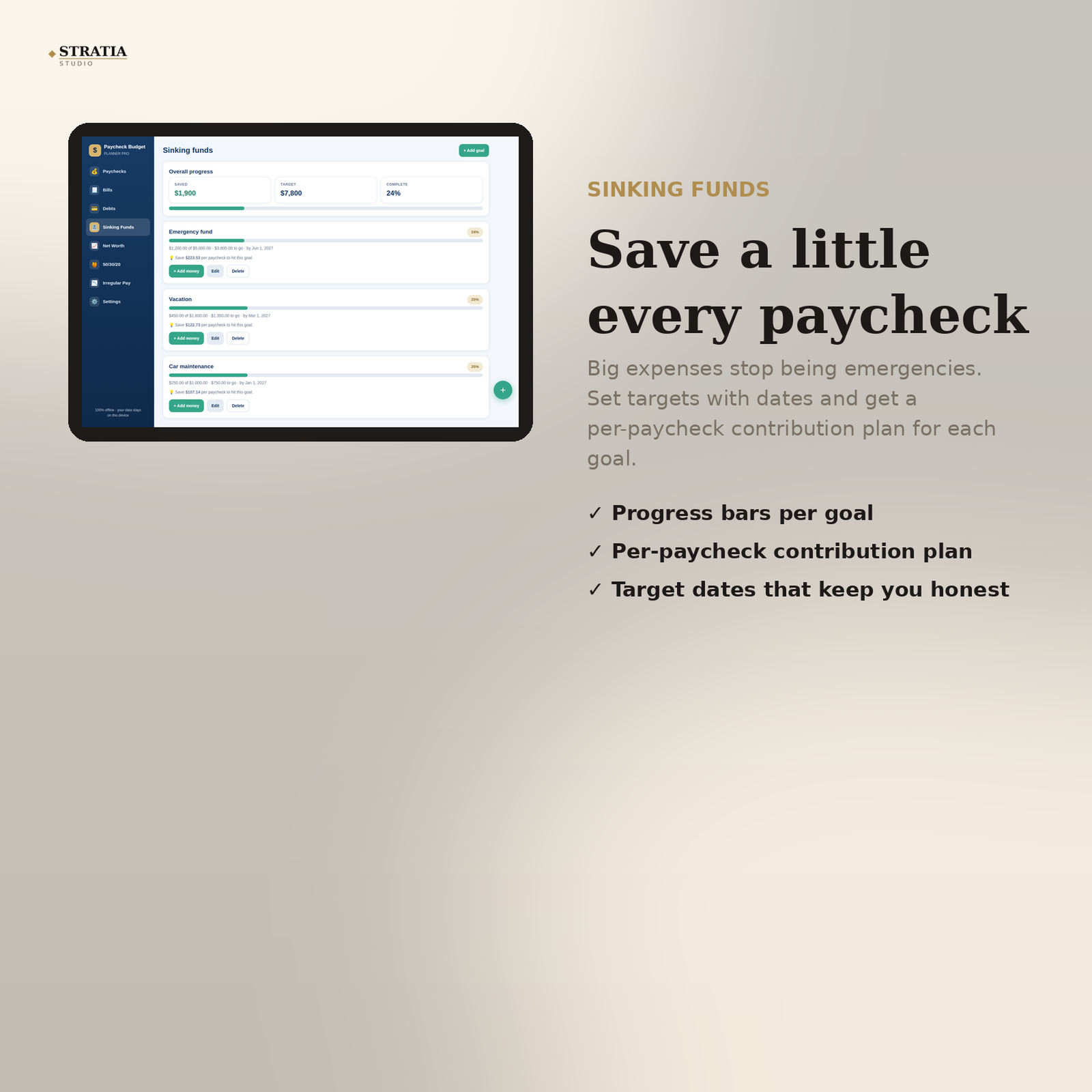 Paycheck Budget Planner Pro: Offline Budget App with Bill Tracker & Debt Payoff Calculator - Image 5
