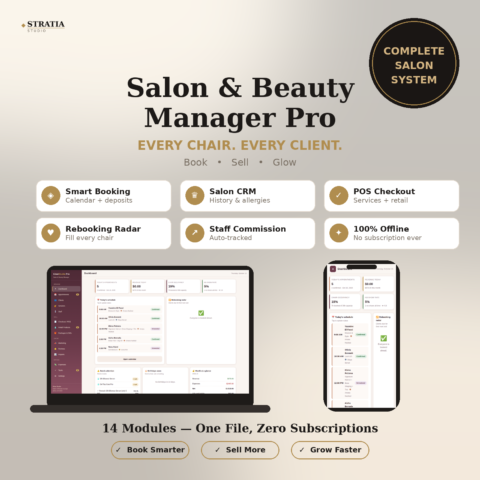 Salon & Beauty Manager Pro — Appointments, Salon CRM, Staff & Invoices