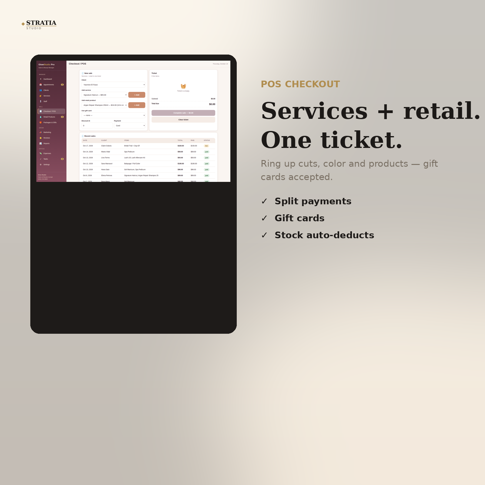 Salon & Beauty Manager Pro — Appointments, Salon CRM, Staff & Invoices - Image 6