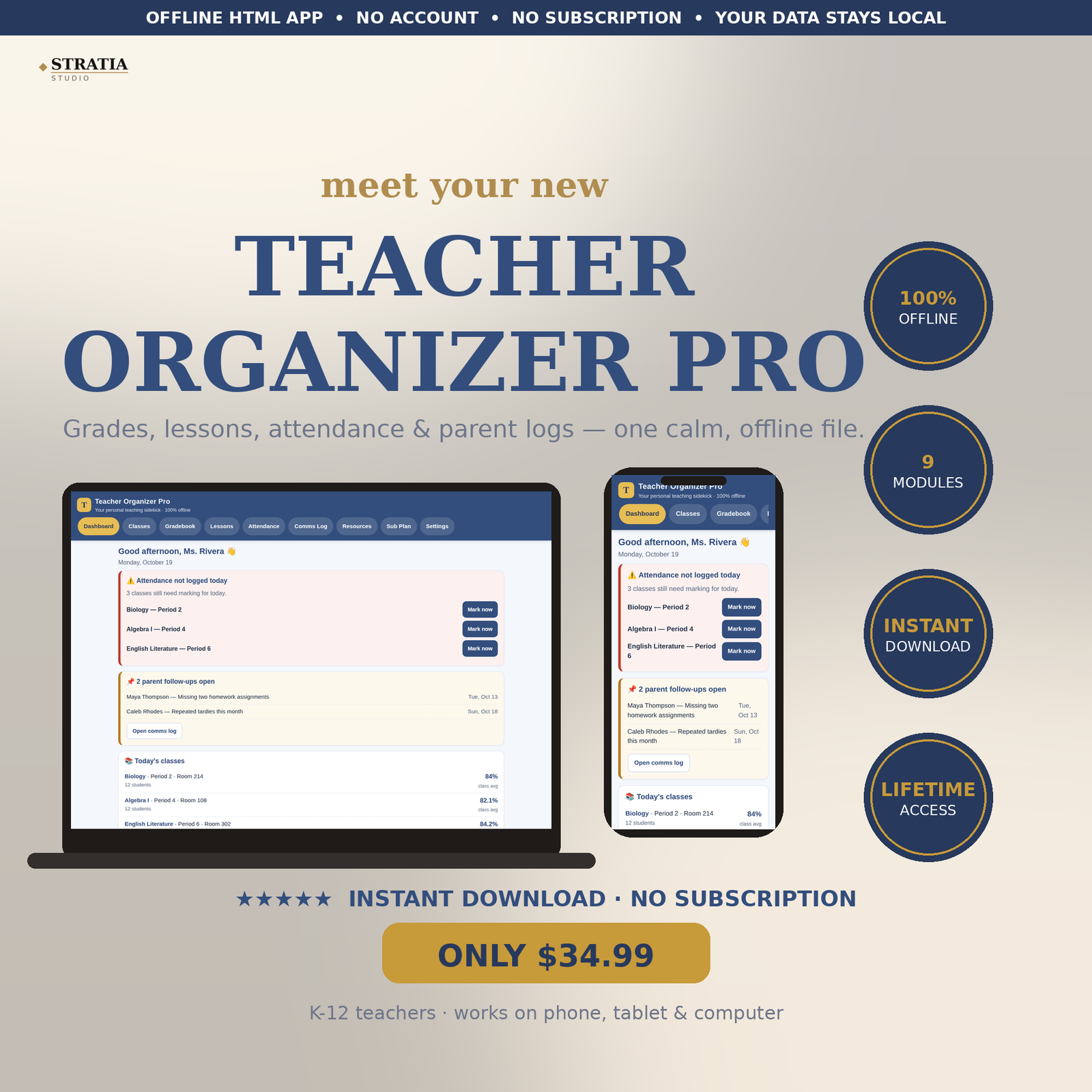 Teacher Organizer Pro